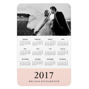 Ímã Cora o calendário 2017 elegante da foto da listra