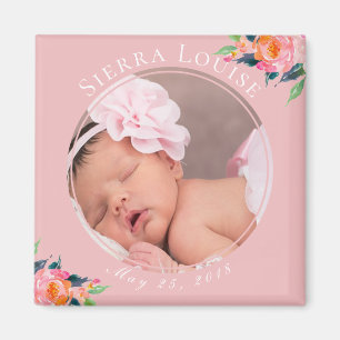 Imã Cora o ímã novo floral cor-de-rosa da foto do be