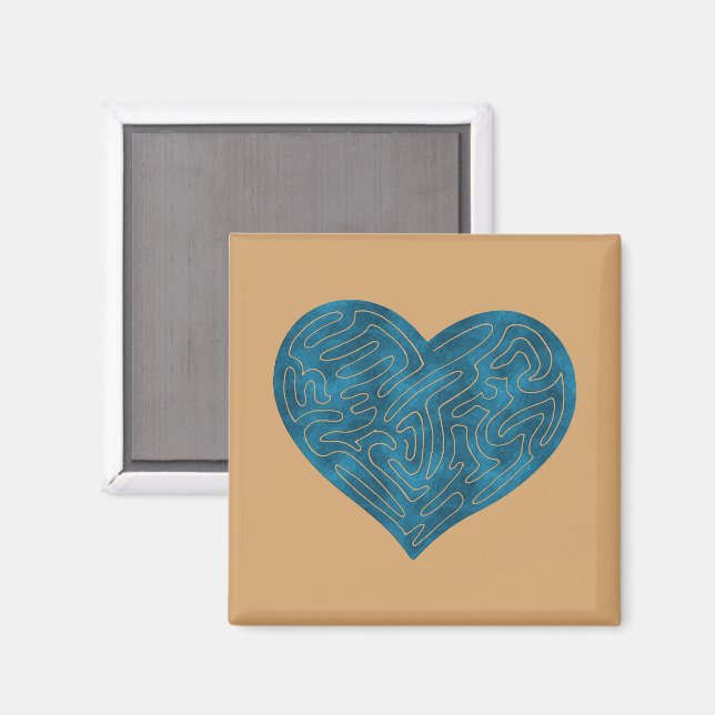 IMÃ CORAÇÃO A-MAZE-ING (TEAL) (Front/Back)