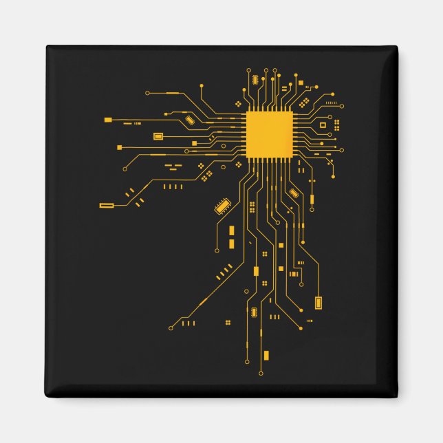 Imã Coração Anatômico Cpu Processador Ciência da Compu (Frente)