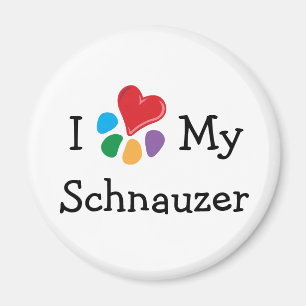 Imã Coração animal de Lover_I meu Schnauzer
