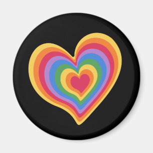 Imã Coração arco-íris. Orgulho gay
