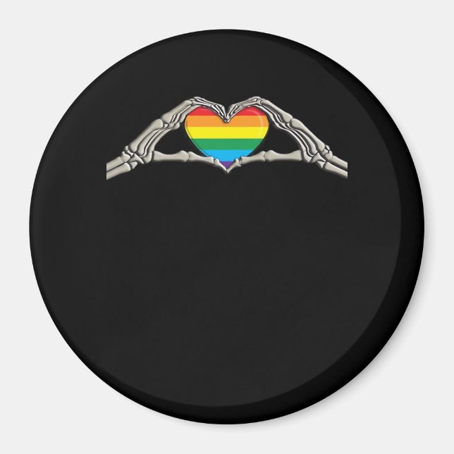 Imã Coração Ativo Mãos Ósseas (Frente)