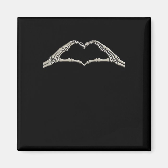 Imã Coração Ativo Mãos Ósseas (Frente)