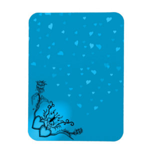 Ímã Coração com Flor e Borboleta