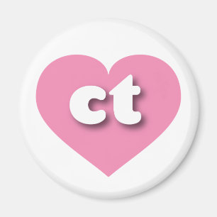 Imã Coração cor-de-rosa de Connecticut