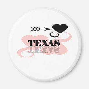 Imã Coração cor-de-rosa Texas