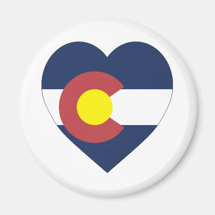 Imã Coração da bandeira de Colorado