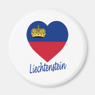 Imã Coração da bandeira de Liechtenstein