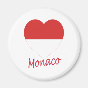 Imã Coração da bandeira de Monaco