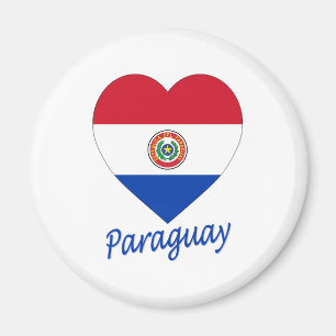 Imã Coração da bandeira de Paraguai