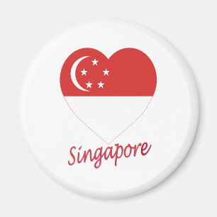 Imã Coração da bandeira de Singapore