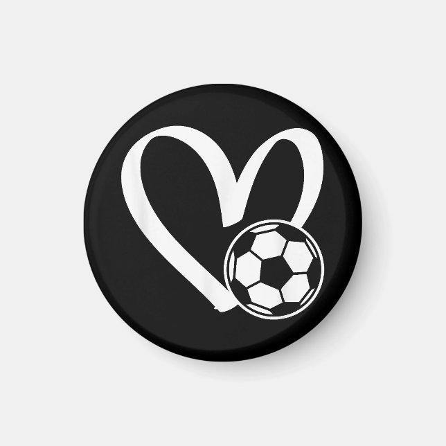 Imã Coração da Bola do Futebol (Frente)