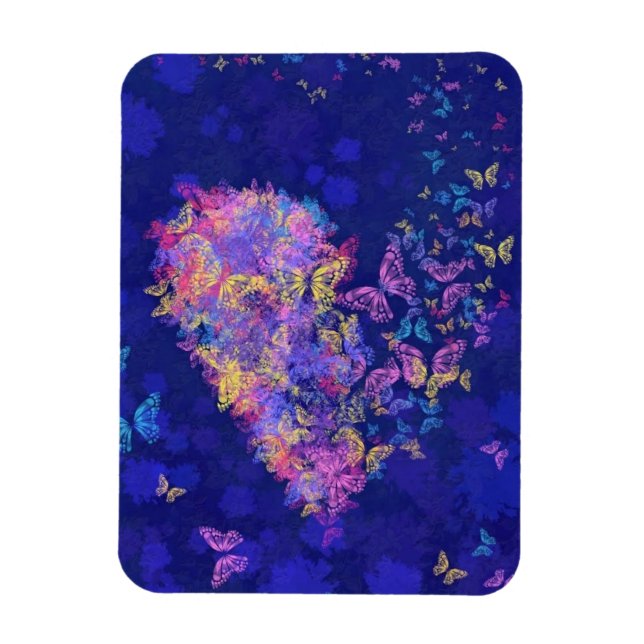 Ímã Coração da Borboleta - Amor (Vertical)