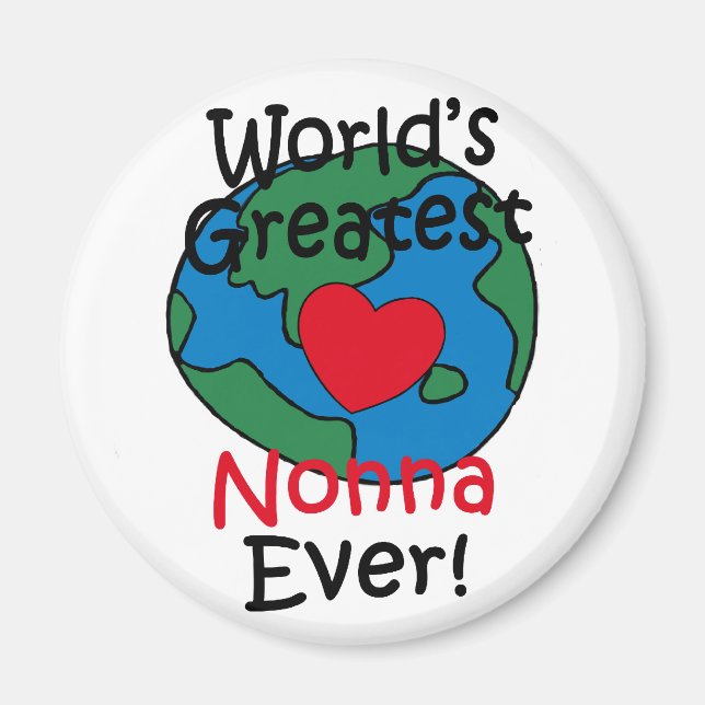 Imã Coração da Melhor Nonna do Mundo (Frente)