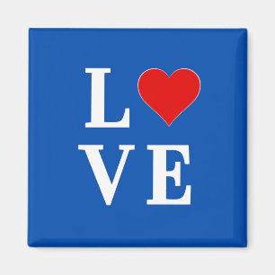 Imã Coração de amor azul marinho