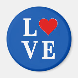 Imã Coração de AMOR Azul Marinho