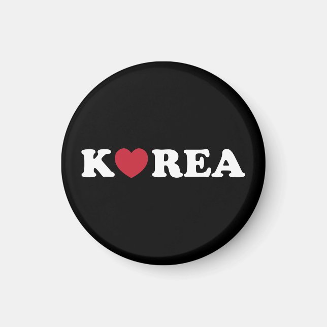 Imã Coração de Amor Coração da Coreia (Frente)