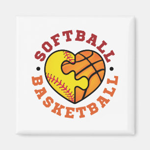 Imã Coração de Basquete de Softball
