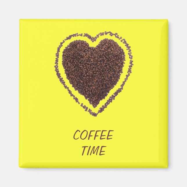 Imã coração de café (Frente)