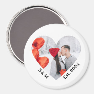 Imã Coração de Casal Personalizado