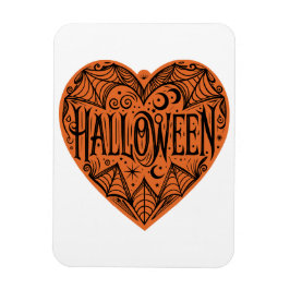 Ímã Coração de Halloween, Coração em Forma de Laranja,