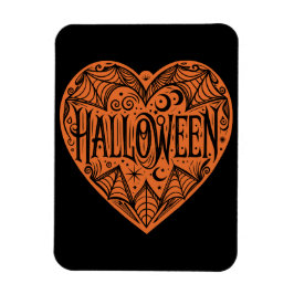 Ímã Coração de Halloween, Coração em Forma de Laranja,