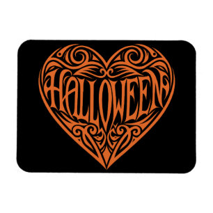Ímã Coração de Halloween, Coração Laranja, Feriado
