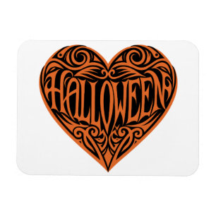 Ímã Coração de Halloween, Coração Laranja, Feriado