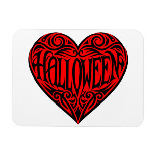 Ímã Coração de Halloween, Coração Preto, Feriado