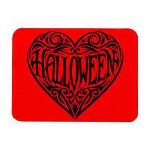 Ímã Coração de Halloween, Coração Preto, Feriado