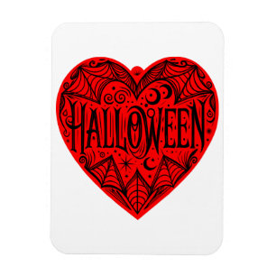 Ímã Coração de Halloween, Coração Vermelho, Feriado