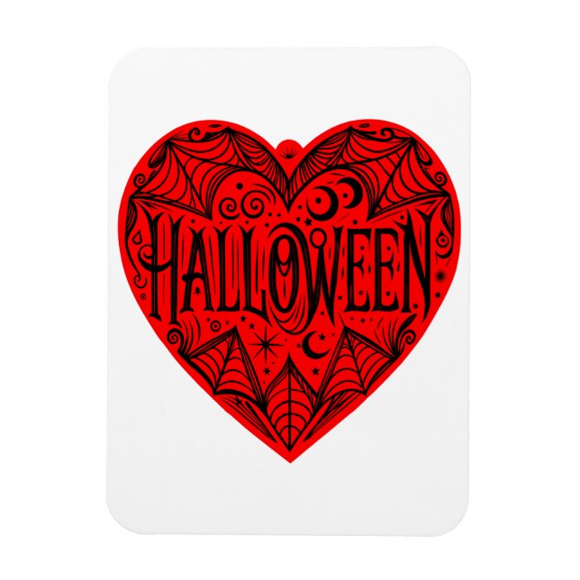 Ímã Coração de Halloween, Coração Vermelho, Feriado (Vertical)