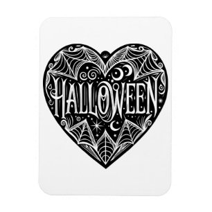 Ímã Coração de Halloween, Forma de Coração Preto, Feri