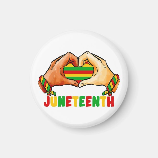Imã Coração de Juneteenth (Frente)