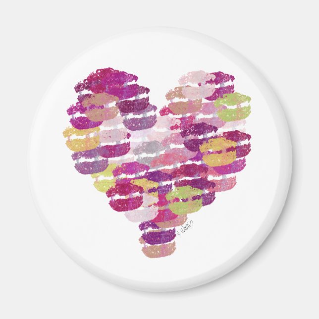 Imã Coração de Kisses Magnet (Frente)