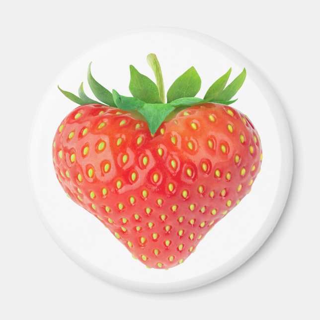 Imã Coração de morango (Frente)