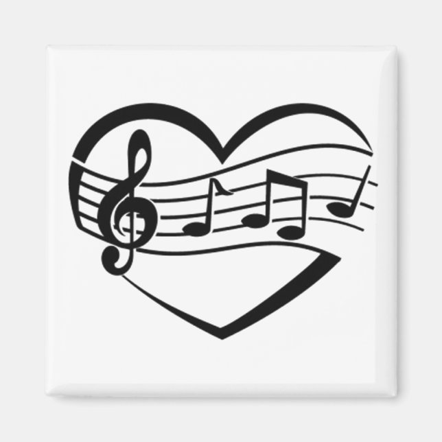 Imã Coração de música (Frente)