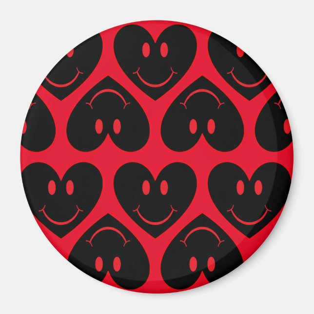 Imã Coração de Rosto Feliz (Frente)