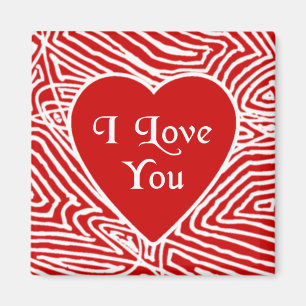 Imã Coração de Scribbleprint eu te amo