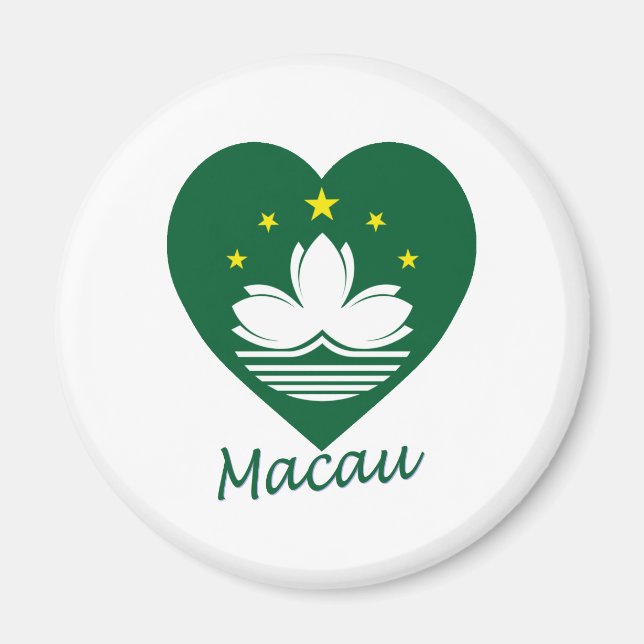 Imã Coração de Sinalizador de Macau (Frente)