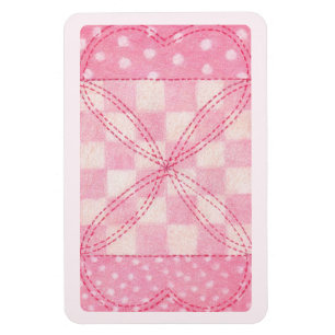 Ímã CORAÇÃO DE TINTA QUILT 4x6 Magnet flexível/Rosa