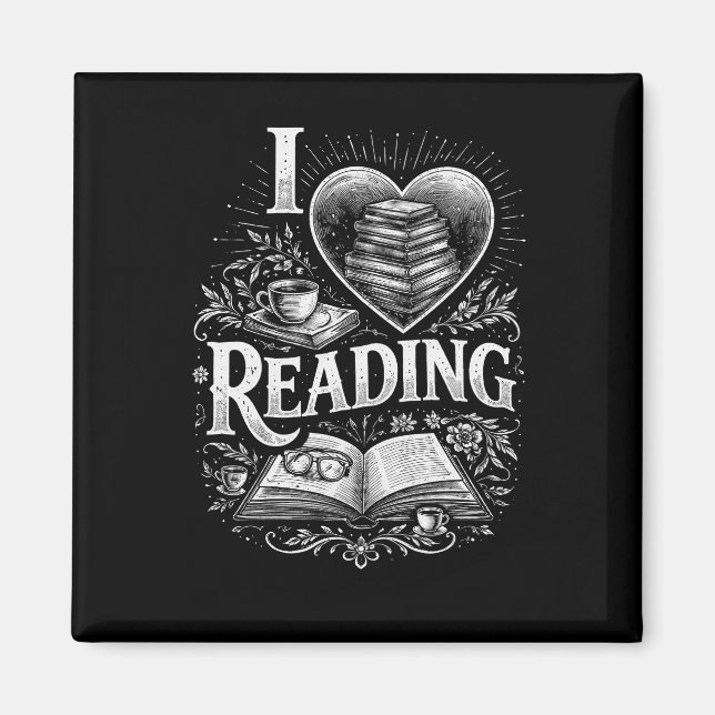 Imã Coração de um Amante de Livros (Frente)