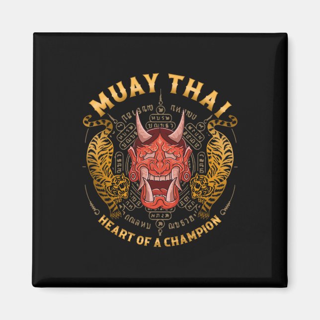 Imã Coração de um Campeão - Kickboxing e Muay Thai Oni (Frente)