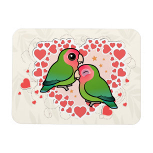 Ímã Coração do amor do Lovebird
