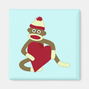 Imã Coração do amor do macaco da peúga
