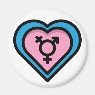 Imã Coração do Magnet do Orgulho Trans