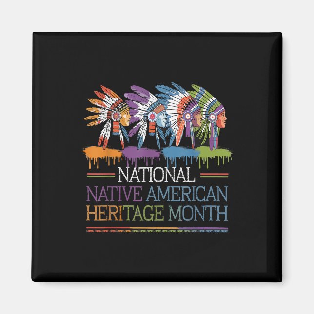 Imã Coração do Mês do Patrimônio Nacional Nativo Ameri (Frente)