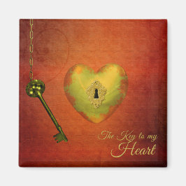 Imã Coração do ouro com Chave