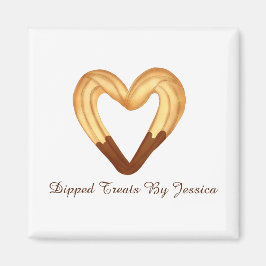 Imã Coração Em Forma De Coração Dipado Em Chocolate